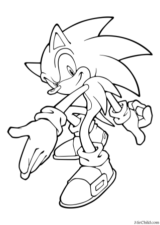 Раскраска Соник раскраска Соник