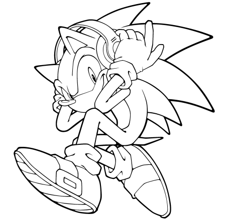 Раскраска супер Соник бум