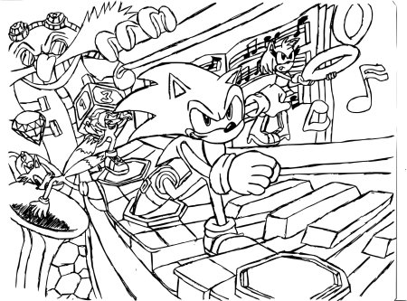 Соник адвенчер 2 раскраска