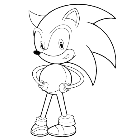 Ежик Соник разукрашки