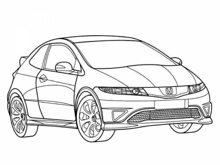 Раскраска Хонда Цивик