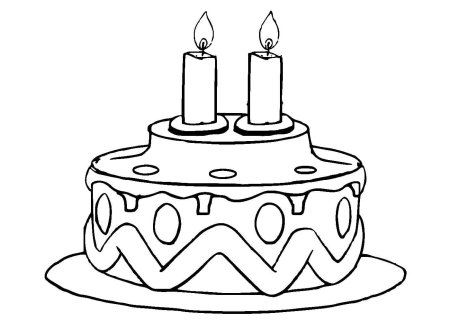 Раскраска колпачок на день рождение