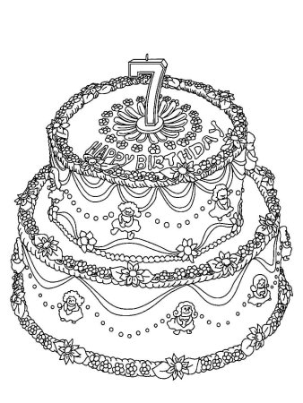 Раскраска торт