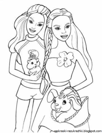Раскраски для девочек Барби фашионистас