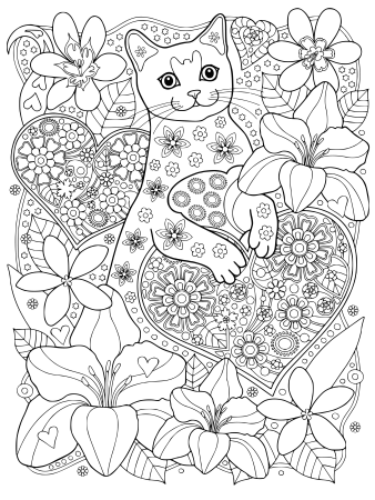 Котенок для раскрашивания