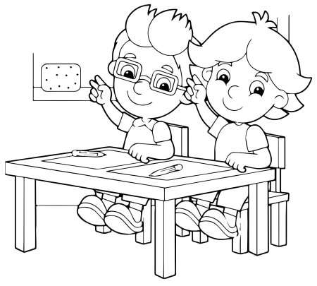 Раскраска школа