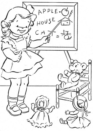 Раскраска на тему учитель