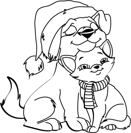 Кошка раскраска для детей