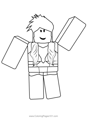 Roblox раскраска девочка