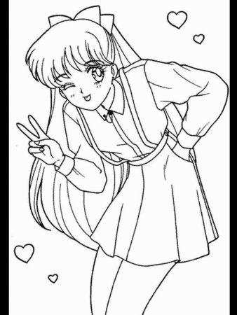 Раскраски для девочек 10 лет аниме