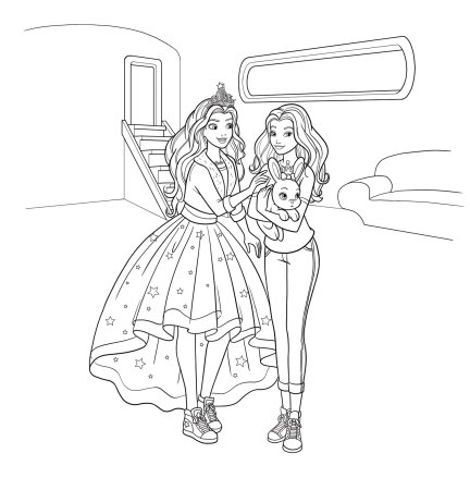 Барби раскраска Русалка Дримтопия