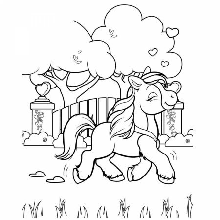 Раскраски лошадки для девочек