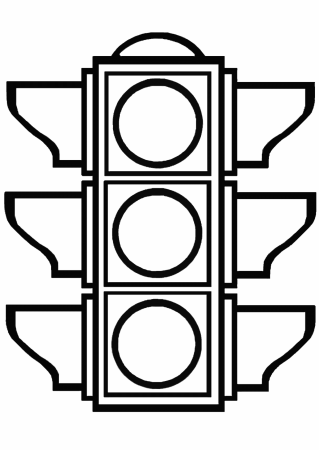 Светофор раскраска для детей