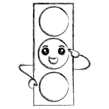 Светофор раскраска для детей