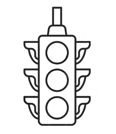 Светофор раскраска для детей