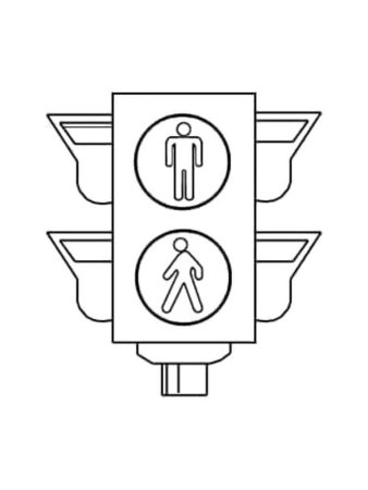 Светофор раскраска