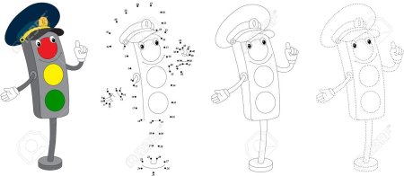 Веселый светофор раскраска для детей