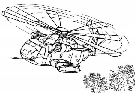 Раскраска. Военные вертолеты