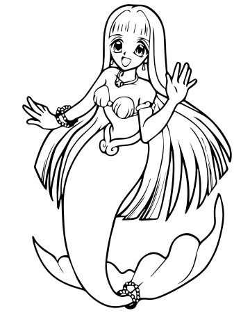 Русалка Ариель Раскрасска