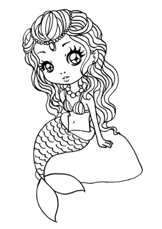 Русалочка Ариэль раскраска 2