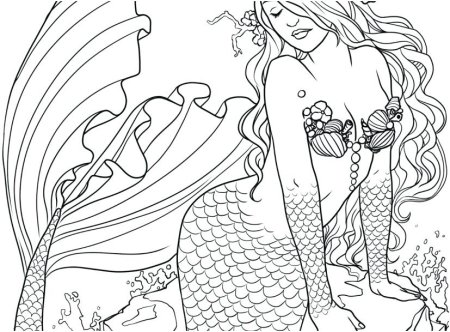 Раскраски для девочек Русалочка Ариэль