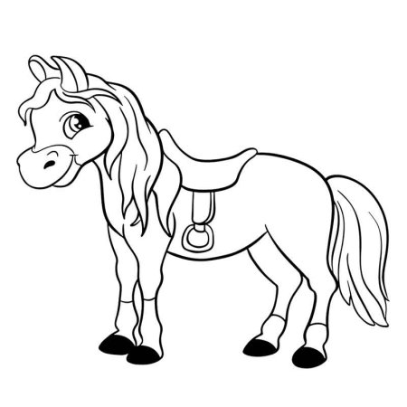 Лошадь Пржевальского раскраска