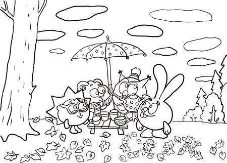 Осенняя раскраска