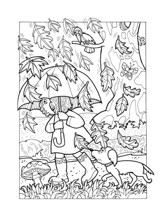 Раскраски осень для детей 5-6 лет