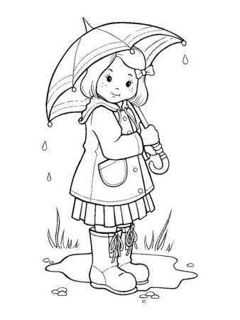 Осень раскраска для детей