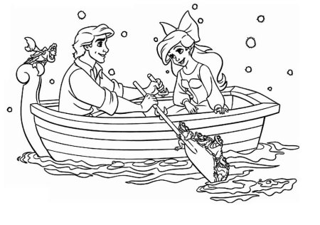 Раскраска русалки