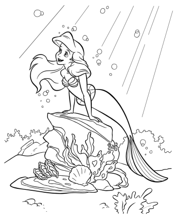 Раскраска Ариэль Ариэль