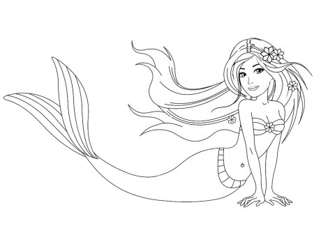 Раскраски для детей 5 лет русалки