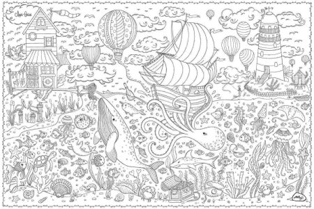 Раскраски большие