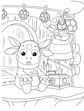 Детские раскраски Лунтик