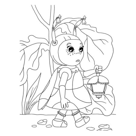 Раскраски для детей Лунтик Кузя