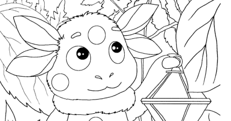 Герои мультика Лунтик раскраска