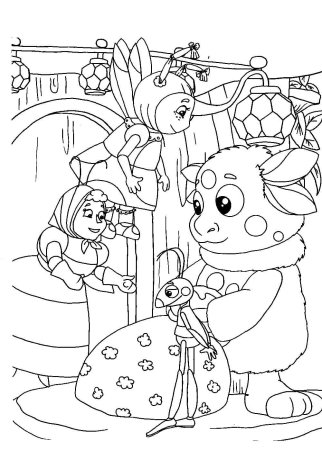 Мила из мультика Лунтик раскраска