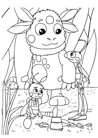 Мила из мультика Лунтик раскраска