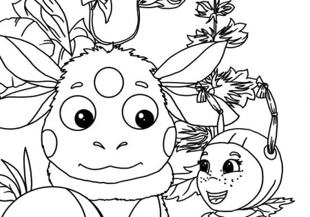 Раскраска Лунтик