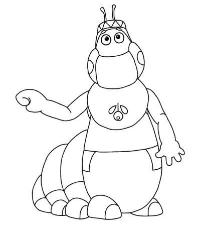 Раскраски для детей Лунтик Кузя