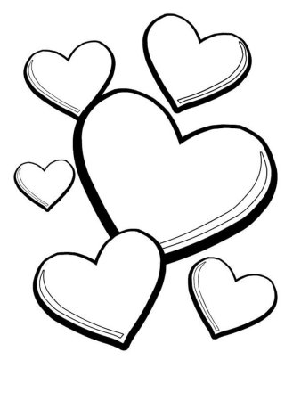 Сердечко раскраска для детей