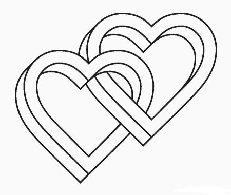 Сердце раскраска