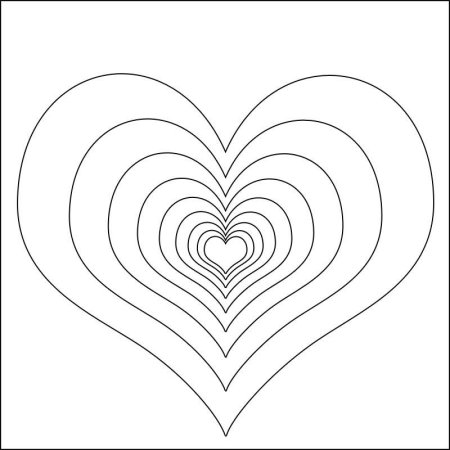 Сердце раскраска