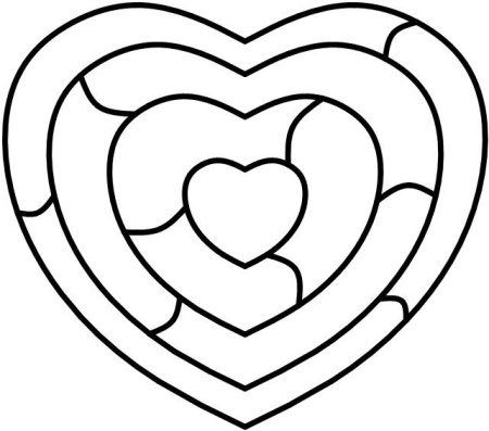 Сердечки не Раскрашенные