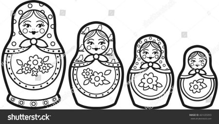 Раскраска Матрешка