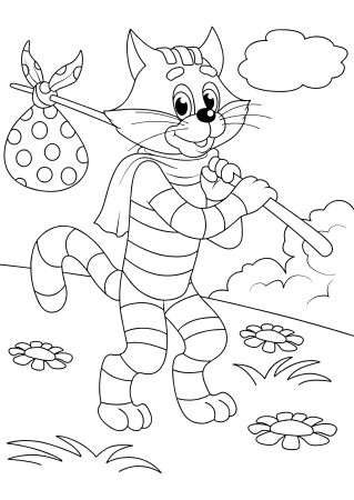 Простоквашино кот Матроскин раскраска