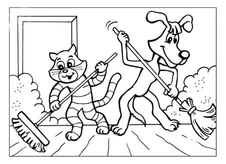 Простоквашино рисунок карандашом