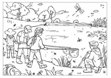 Летняя раскраска