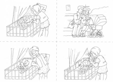 Сюжетные картинки для раскрашивания