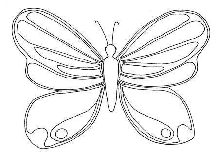 Бабочка для раскрашивания